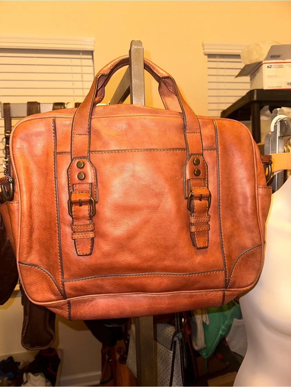 FOSSIL Vintage Computer Bag Briefcase XL Leather